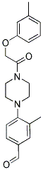 3-METHYL-4-(4-[(3-METHYLPHENOXY)ACETYL]PIPERAZIN-1-YL)BENZALDEHYDE 结构式