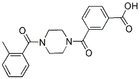 3-([4-(2-METHYLBENZOYL)PIPERAZIN-1-YL]CARBONYL)BENZOIC ACID 结构式