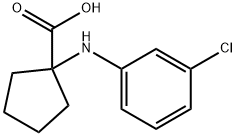 1-(3-CHLORO-PHENYLAMINO)-CYCLOPENTANECARBOXYLIC ACID 结构式