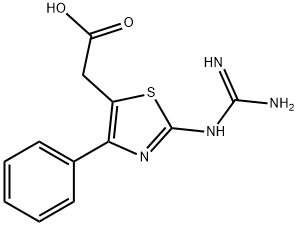 2-(2-([AMINO(IMINO)METHYL]AMINO)-4-PHENYL-1,3-THIAZOL-5-YL)ACETIC ACID 结构式