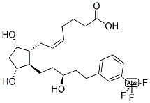 17-TRIFLUOROMETHYLPHENYL-13,14-DIHYDRO TRINOR PROSTAGLANDIN F2ALPHA 结构式