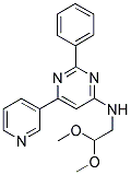 N-(2,2-DIMETHOXYETHYL)-2-PHENYL-6-PYRIDIN-3-YLPYRIMIDIN-4-AMINE 结构式