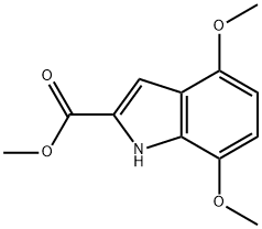 4,7-二甲氧基-1H-吲哚-2-羧酸甲酯 结构式