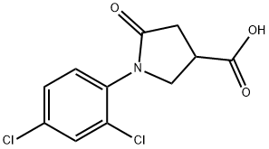 1-(2,4-二氯苯基)-5-氧代吡咯烷-3-羧酸 结构式