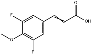 (E)-3-(3,5-二氟-4-甲氧基苯基)丙烯酸 结构式