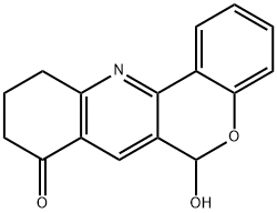 6-HYDROXY-6,9,10,11-TETRAHYDRO-CHROMENO[4,3-B]QUINOLIN-8-ONE 结构式