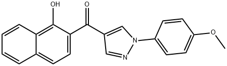 (1-HYDROXY-2-NAPHTHYL)[1-(4-METHOXYPHENYL)-1H-PYRAZOL-4-YL]METHANONE 结构式