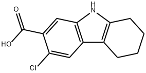 3-CHLORO-6,7,8,9-TETRAHYDRO-5H-CARBAZOLE-2-CARBOXYLIC ACID 结构式