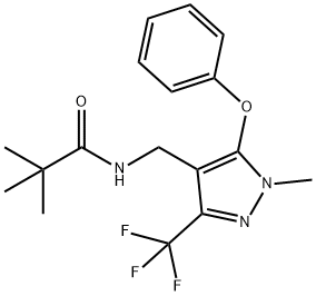 2,2-DIMETHYL-N-([1-METHYL-5-PHENOXY-3-(TRIFLUOROMETHYL)-1H-PYRAZOL-4-YL]METHYL)PROPANAMIDE 结构式