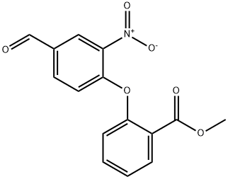 METHYL 2-(4-FORMYL-2-NITROPHENOXY)BENZENECARBOXYLATE 结构式