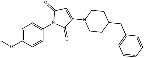 3-(4-BENZYLPIPERIDIN-1-YL)-1-(4-METHOXYPHENYL)-1H-PYRROLE-2,5-DIONE 结构式