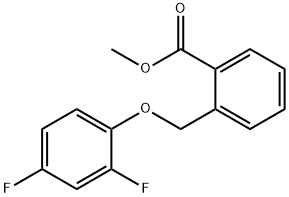 2-((2,4-二氟苯氧基)甲基)苯甲酸甲酯 结构式