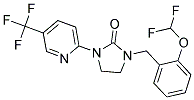 1-[2-(DIFLUOROMETHOXY)BENZYL]-3-[5-(TRIFLUOROMETHYL)PYRIDIN-2-YL]IMIDAZOLIDIN-2-ONE 结构式