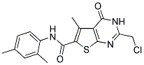 2-(CHLOROMETHYL)-N-(2,4-DIMETHYLPHENYL)-5-METHYL-4-OXO-3,4-DIHYDROTHIENO[2,3-D]PYRIMIDINE-6-CARBOXAMIDE 结构式