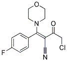 (2Z)-2-(CHLOROACETYL)-3-(4-FLUOROPHENYL)-3-MORPHOLIN-4-YLACRYLONITRILE 结构式