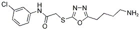 2-[5-(4-AMINO-BUTYL)-[1,3,4]OXADIAZOL-2-YLSULFANYL]-N-(3-CHLORO-PHENYL)-ACETAMIDE 结构式