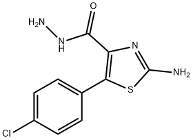 2-AMINO-5-(4-CHLOROPHENYL)-1,3-THIAZOLE-4-CARBOHYDRAZIDE 结构式