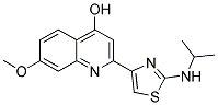 2-(2-ISOPROPYLAMINO-THIAZOL-4-YL)-7-METHOXY-QUINOLIN-4-OL 结构式