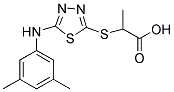 2-([5-[(3,5-DIMETHYLPHENYL)AMINO]-1,3,4-THIADIAZOL-2-YL]THIO)PROPANOIC ACID 结构式