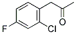 2-CHLORO-4-FLUOROPHENYLACETONE 结构式