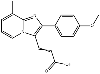 (E)-3-(2-(4-甲氧基苯基)-8-甲基咪唑并[1,2-A]吡啶-3-基)丙烯酸 结构式