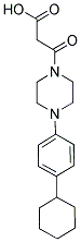 3-[4-(4-CYCLOHEXYLPHENYL)PIPERAZIN-1-YL]-3-OXOPROPANOIC ACID 结构式