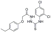 1-(2-(4-ETHYLPHENOXY)ACETYL)-4-(2,4-DICHLOROPHENYL)THIOSEMICARBAZIDE 结构式