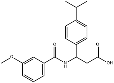 3-(4-Isopropylphenyl)-3-[(3-methoxybenzoyl)amino]propanoic acid 结构式