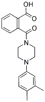 2-([4-(3,4-DIMETHYLPHENYL)PIPERAZIN-1-YL]CARBONYL)BENZOIC ACID 结构式