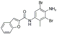 N-(4-AMINO-3,5-DIBROMO-2-METHYLPHENYL)-1-BENZOFURAN-2-CARBOXAMIDE 结构式