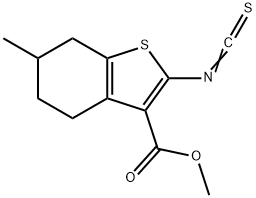 2-硫代异氰酸酯邻-6-甲基-4,5,6,7-四氢苯并噻吩-3-羧酸甲酯 结构式