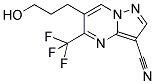 6-(3-HYDROXYPROPYL)-5-(TRIFLUOROMETHYL)PYRAZOLO[1,5-A]PYRIMIDINE-3-CARBONITRILE 结构式