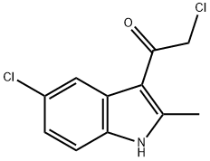 2-Chloro-1-(5-chloro-2-methyl-1H-indol-3-yl)-ethanone 结构式