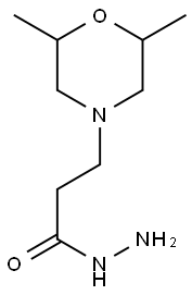 3-(2,6-DIMETHYL-MORPHOLIN-4-YL)-PROPIONIC ACID HYDRAZIDE 结构式