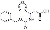 3-BENZYLOXYCARBONYLAMINO-3-FURAN-3-YL-PROPIONIC ACID 结构式