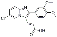 3-[6-CHLORO-2-(3,4-DIMETHOXY-PHENYL)-IMIDAZO[1,2-A]PYRIDIN-3-YL]-ACRYLIC ACID 结构式