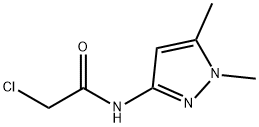 2-氯-N-(1,5-二甲基-1H-吡唑-3-基)乙酰胺 结构式
