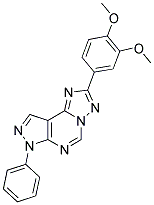 2-(3,4-DIMETHOXYPHENYL)-7-PHENYL-7H-PYRAZOLO[4,3-E][1,2,4]TRIAZOLO[1,5-C]PYRIMIDINE 结构式