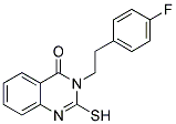 3-[2-(4-FLUORO-PHENYL)-ETHYL]-2-MERCAPTO-3H-QUINAZOLIN-4-ONE 结构式