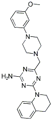 4-(3,4-DIHYDROQUINOLIN-1(2H)-YL)-6-((4-(3-METHOXYPHENYL)PIPERAZIN-1-YL)METHYL)-1,3,5-TRIAZIN-2-AMINE 结构式