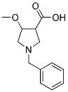 1-BENZYL-4-METHOXY-PYRROLIDINE-3-CARBOXYLIC ACID 结构式