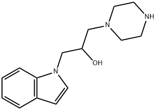 1- (1H-吲哚-1-基) -3- (哌嗪-1-基) 丙烷-2-醇 结构式