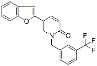 5-(1-BENZOFURAN-2-YL)-1-[3-(TRIFLUOROMETHYL)BENZYL]PYRIDIN-2(1H)-ONE 结构式