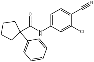 N-(3-CHLORO-4-CYANOPHENYL)(PHENYLCYCLOPENTYL)FORMAMIDE 结构式