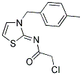 2-CHLORO-N-[(2Z)-3-(4-METHYLBENZYL)-1,3-THIAZOL-2(3H)-YLIDENE]ACETAMIDE 结构式