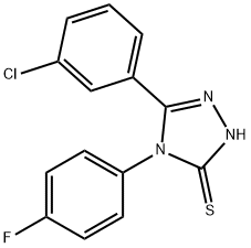 5-(3-Chlorophenyl)-4-(4-fluorophenyl)-4H-1,2,4-triazole-3-thiol 结构式