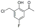 1-(3-CHLOROMETHYL-5-FLUORO-2-HYDROXY-PHENYL)-ETHANONE 结构式