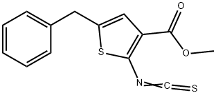 5-(苄基)-2-硫代异氰酸酯邻-噻吩-3-羧酸甲酯 结构式