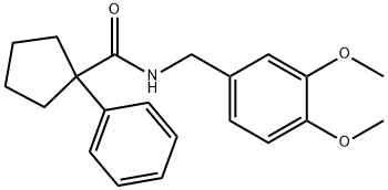 N-((3,4-DIMETHOXYPHENYL)METHYL)(PHENYLCYCLOPENTYL)FORMAMIDE 结构式