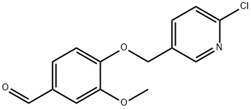 4-((6-氯吡啶-3-基)甲氧基)-3-甲氧基苯甲醛 结构式